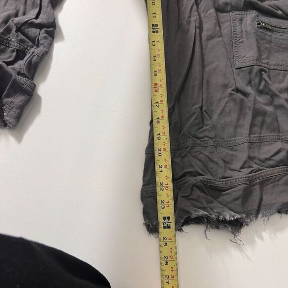 Free People Movement Cargo Overalls Jumpsuit Wide Leg Gray Southern Lights - Picture 8 of 9